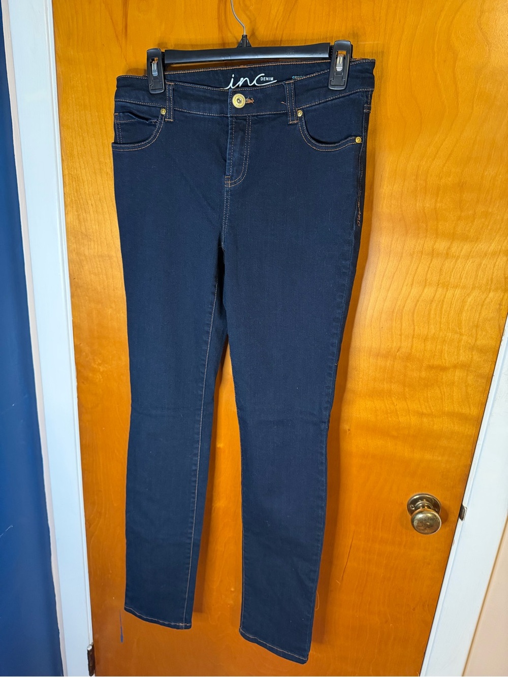 INC International Concepts Women’s Dark Blue Skinny Jeans